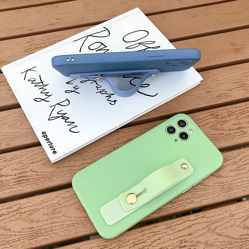 wrist strap square phone case for oneplus 7 7t 8 9 pro 8t 9r 9rt candy color soft back cover for oneplus nord 2 ce n200 5g coque free global shipping