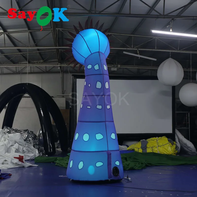 4 м надувной светильник Одноглазый цветок украшение для растений меняющий цвет