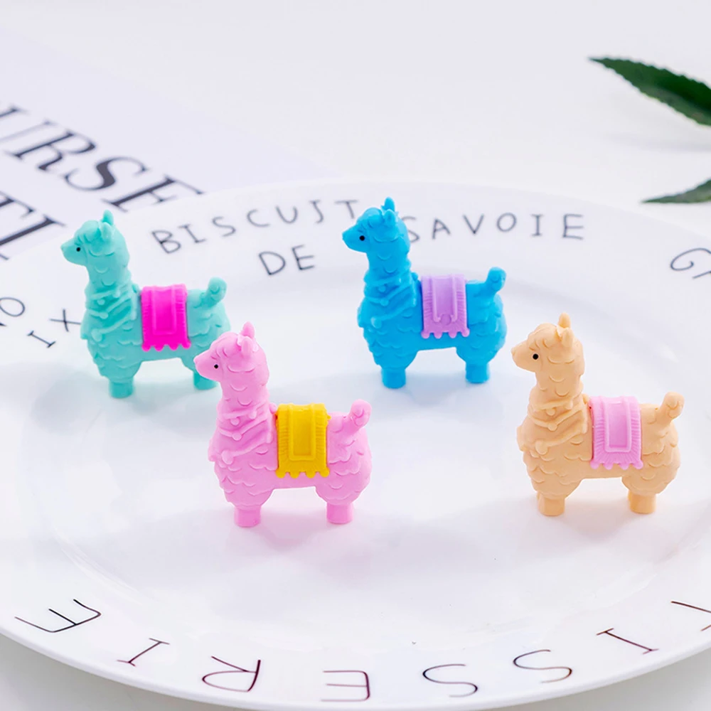 4 шт./компл. Kawaii Мини красочные животные маленькие из альпаки овечий съемный