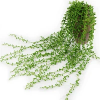 green artificial plants garland hanging fake plant needles vine branches diy flower wall home living room wedding decoration