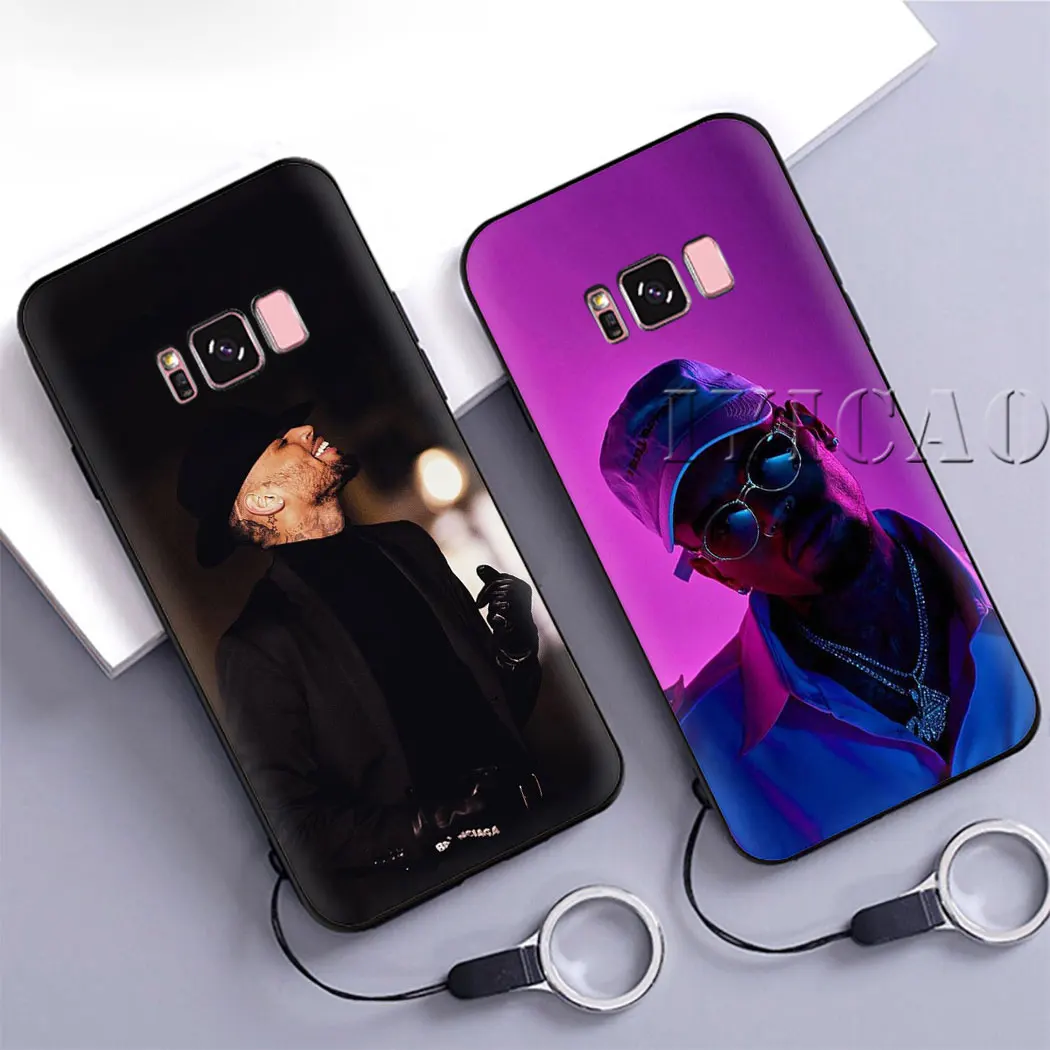 Мягкий силиконовый чехол для телефона с рисом коричневого рэпера Samsung S10 S9 S8 Plus S7 S6