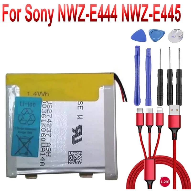 Аккумулятор 3 7 V для Sony NWZ-E444 NWZ-E445 NWZ-E345 NWZ-E344 NWZ-E443 Player |