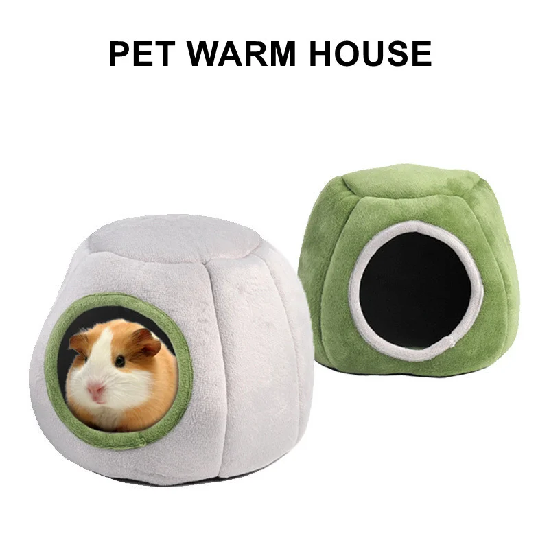 

Soft Pet Nest Round Warm Plush Cat Hamster Squirrel Hang Bed Cage Tunel Tree Hole Sleep Hammock Ferret Semi-Close House Supplies