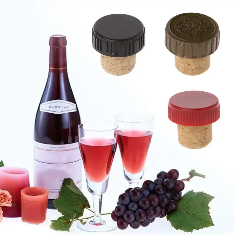 

T-shape Red Wine Stoppers Cork Bottle Plug Kitchen Bar Tool Sealing Cap Corks