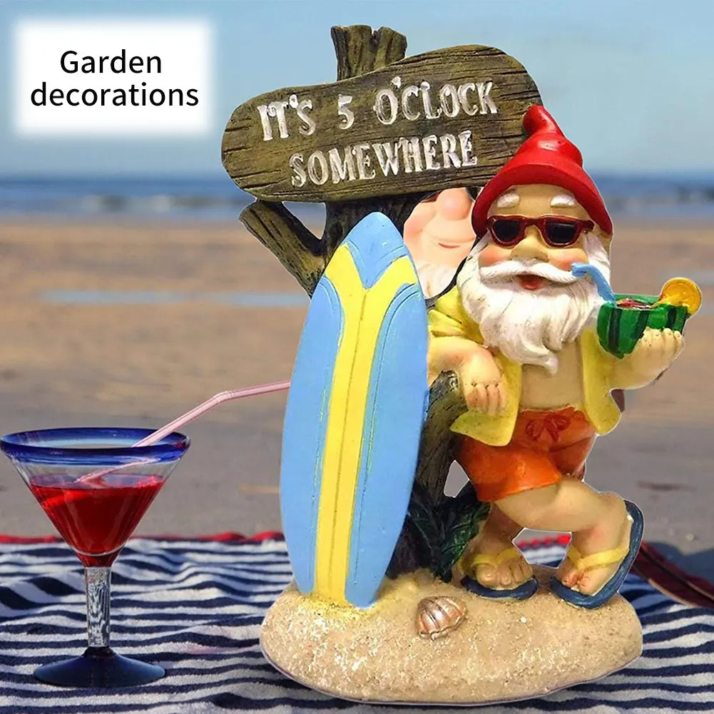 

Gnome Statue Garden Dwarf Ornament Artistic Craft Sculpture Resin Decoration For Outdoor Yard Patio Lawn Home Craft Decorations