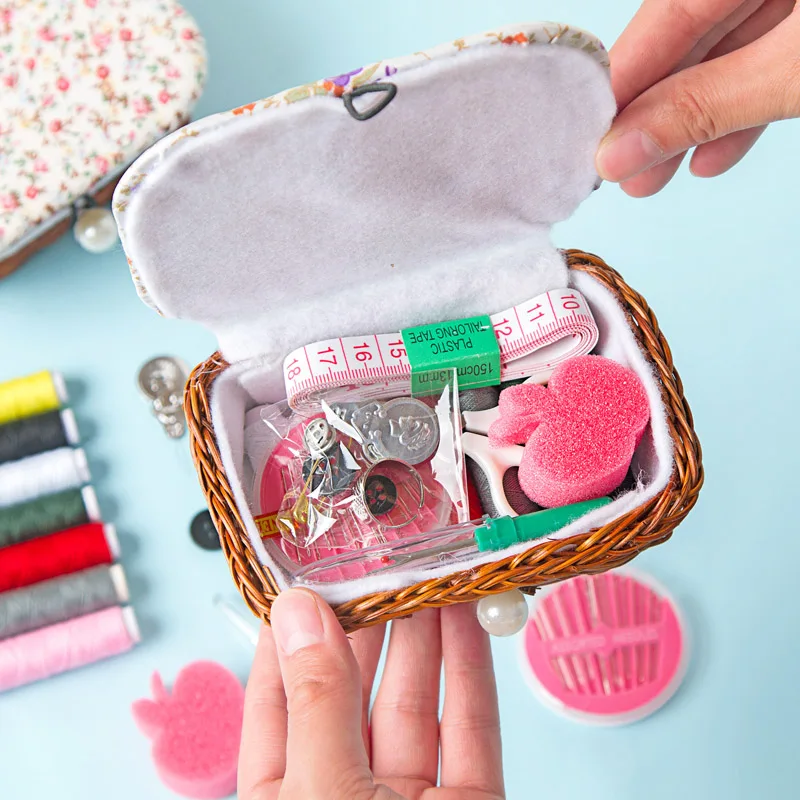 Практичный набор для шитья из ротанга портативный резьбы коробка хранения