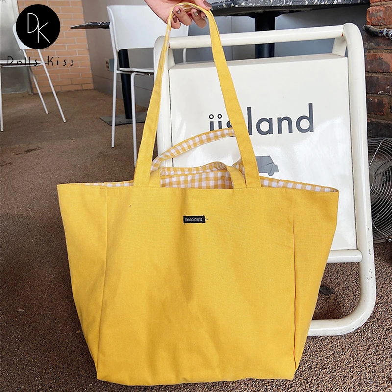 

Extra Large Women Large Canvas Shopping Bag Ladies Special Design Double Sided Handbags Girl's Eco Totes Shopper Shoulder Bag