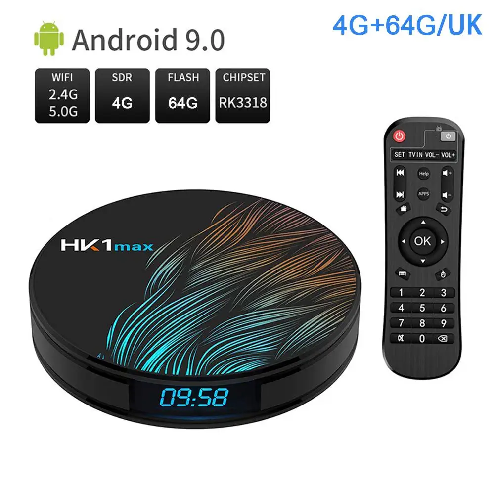4K Smart tv Box 2 4G 5 8G wifi медиаплеер с большой емкостью хранения для Android 9 0