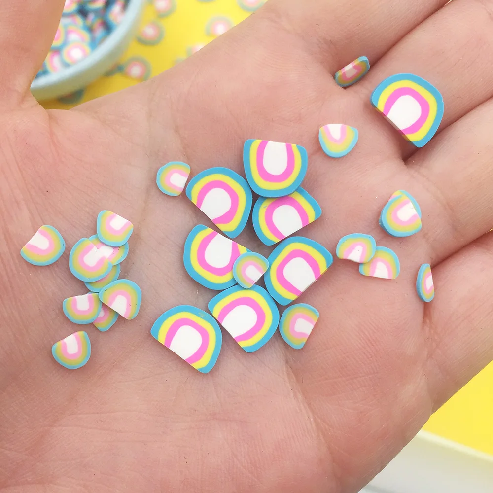 100 г 3D Мягкие радужные ломтики полимерная глина разбрызгиватель для рукоделия