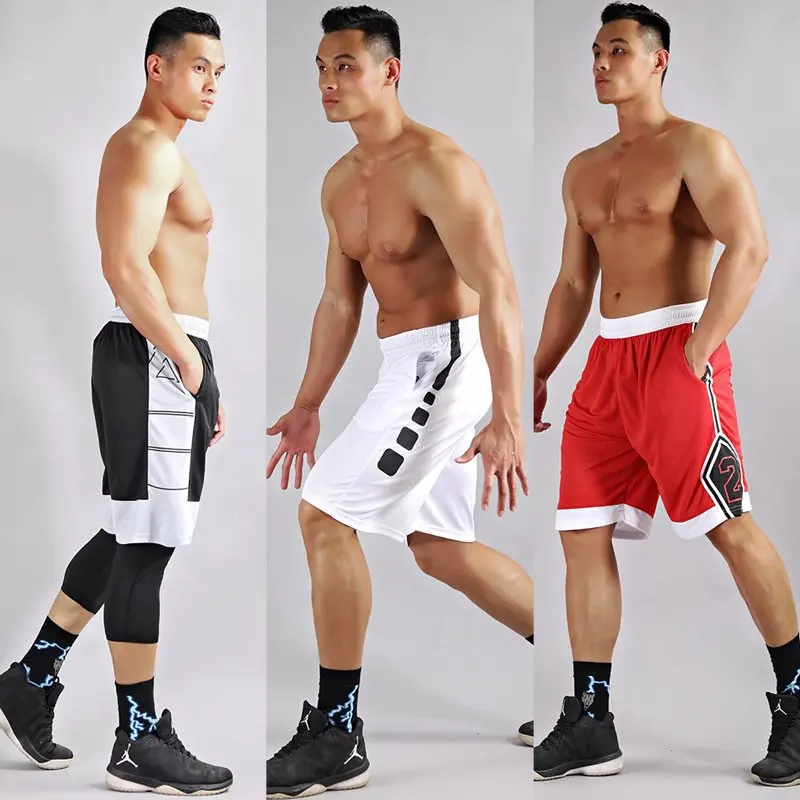 

2pcs Set Men Running Compression Sport Pant Suit Basketball Jersey Sweatpants for Youngster Male Workout Elastic Leggings Shorts