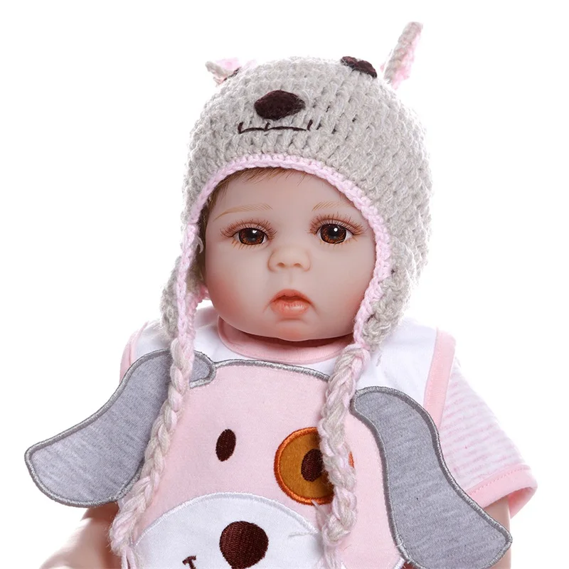

48cm Full Silicone Body Reborn Doll And Clothes Playmate Kids Toys Pretend Toys Bath Toy appease toys Christmas Birthday Gifts