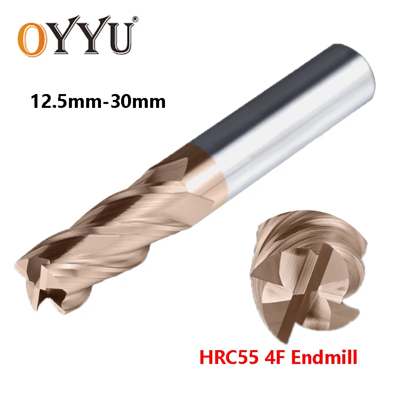 Oyu HRC55 фрезы из вольфрамовой стали 4 края карбида фрезерные CNC токарный станок для