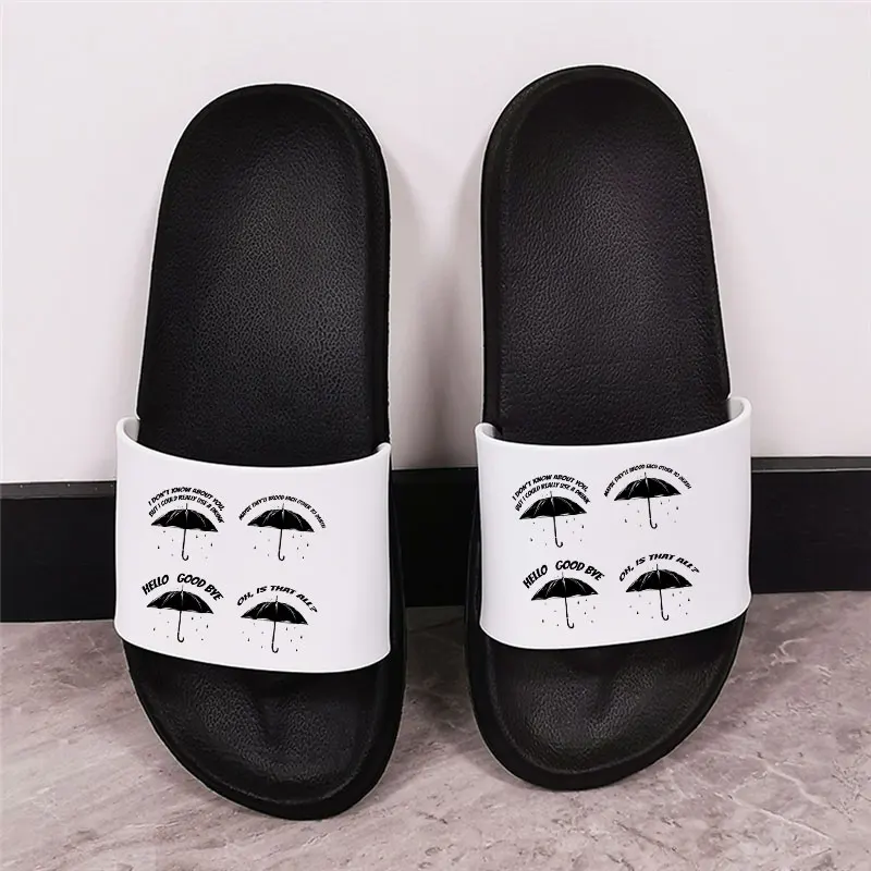 

Shoes for Ladies 2021 Fashion Cartoon umbrella indoor Slippers Beach Sandals Open Toe Slides Non-slip flip flop female shoes