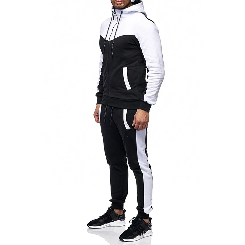 

Men Set Zipper Hoodies+Pants Sets Tracksuit Men's Casual Slim Fit Sportswear Sweat Shirts Clothing