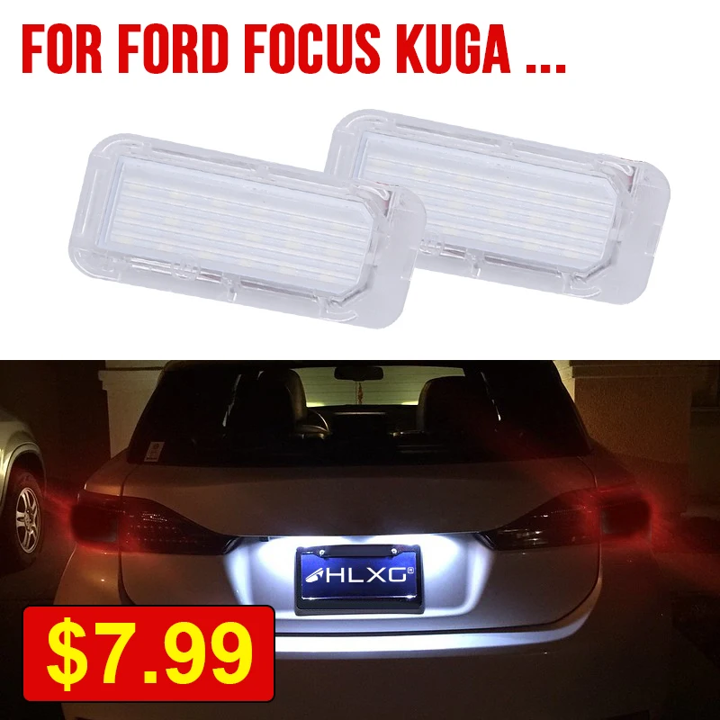 12V Светодиодный свет номерного знака для фокуса 5D/Fiesta/Mondeo MK4/C-Max MK2/S-Max/Kuga/Galaxy Canbus