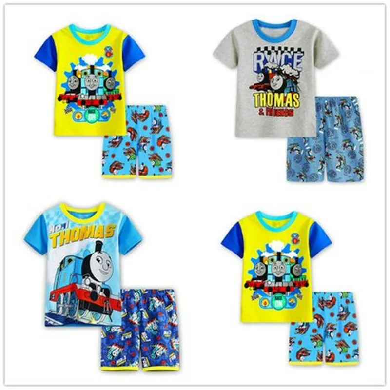 Пижама детская с мультяшным рисунком одежда для сна со шлейфом мальчиков и