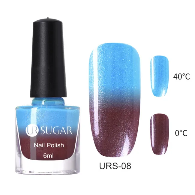 Ur Sugar 6 мл Лак для ногтей Хамелеон романтическое сердце огненная любовь блестки лак для ногтей - Цвет: thermal 8
