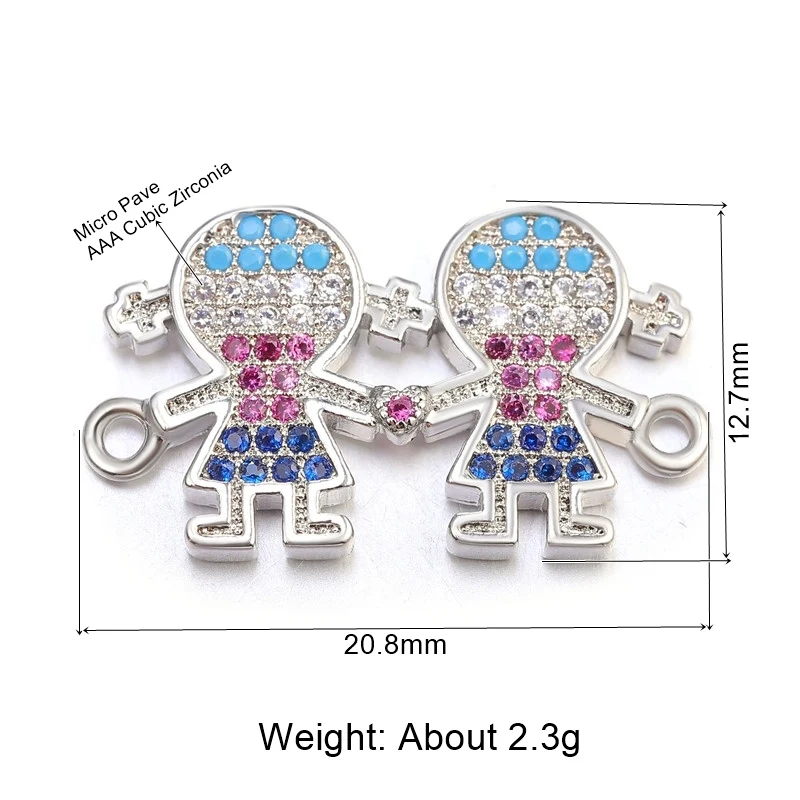 White Gold Juya DIY ювелирные аксессуары Красочный Циркон буквы мама мальчик девочка разъемы для мамы женский дружба шнур кожаный - Цвет: White Gold