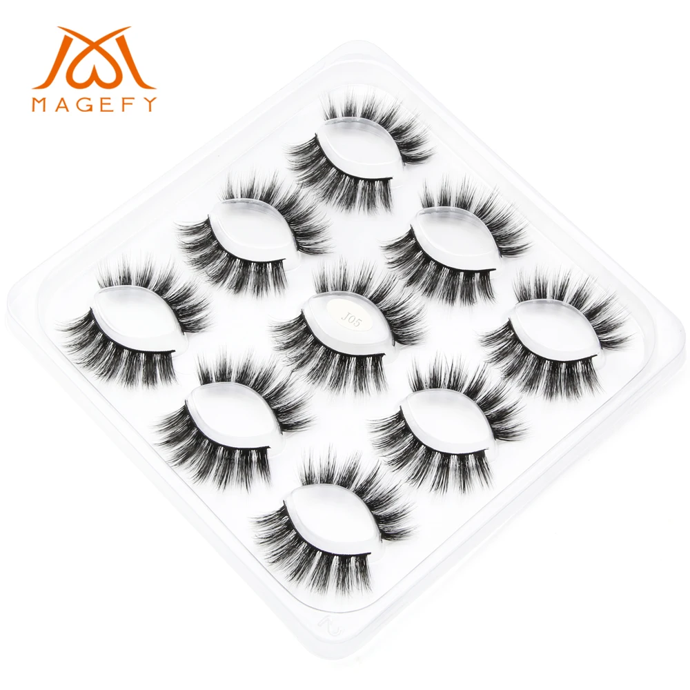 MAGEFY 9 пар ресниц 3d норковые ресницы макияж ручная работа объем без грубости