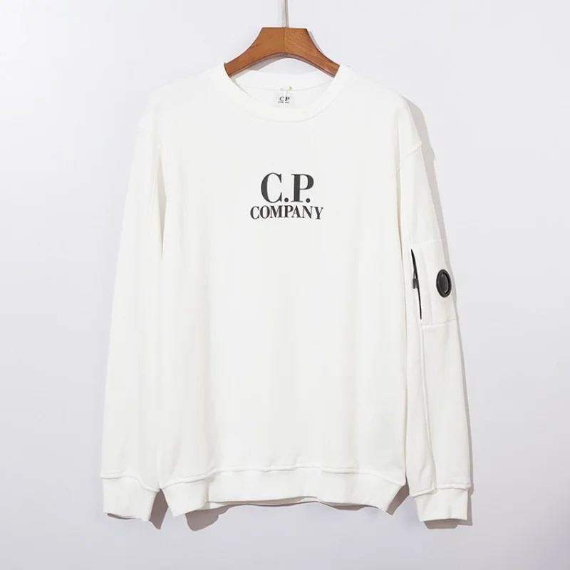 

2020 New Logo Lens Basic Style Pure Cotton round-Neck Pullover