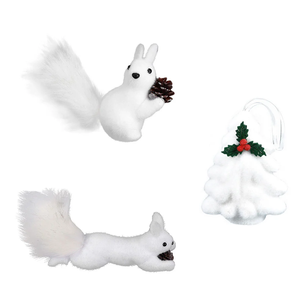 

3Pcs Christmas Tree Pendant Creative Animals Shaped Decor Home Decoration