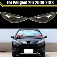 headlight lens glass auto shell headlamp transparent lampshade head light lamp cover lampcover caps for peugeot 207 20092013