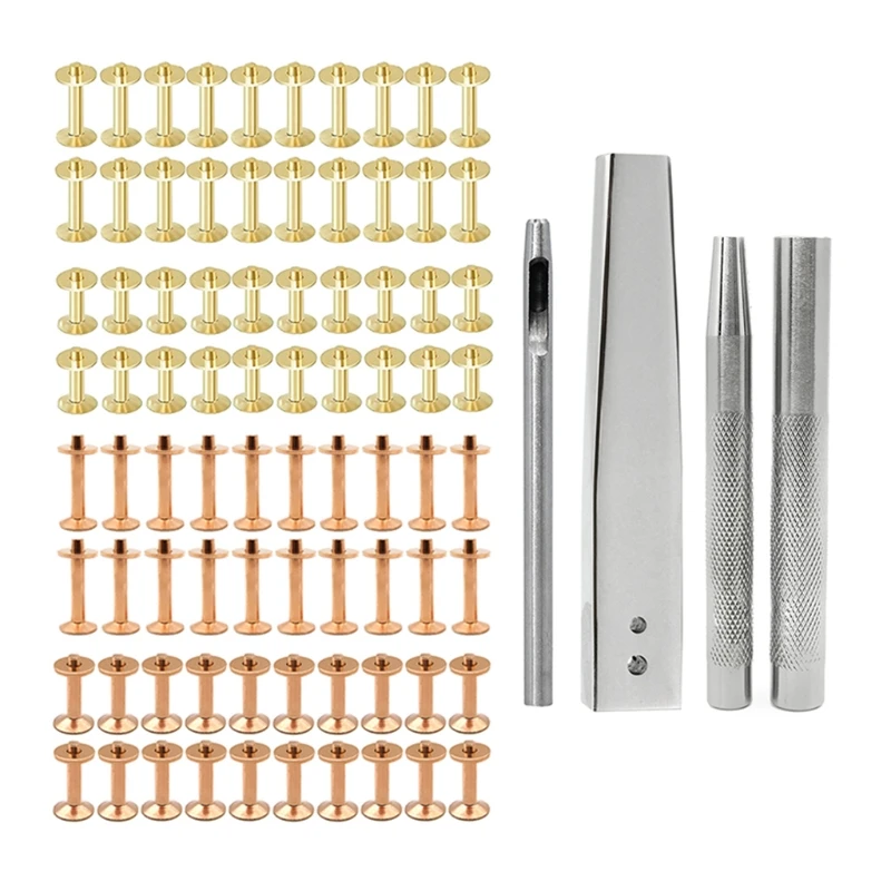 14/19mm Riveting Tubular Metal Studs with Punch Pliers Set Nail Installation Tool for DIY Leather Craft  Replacement