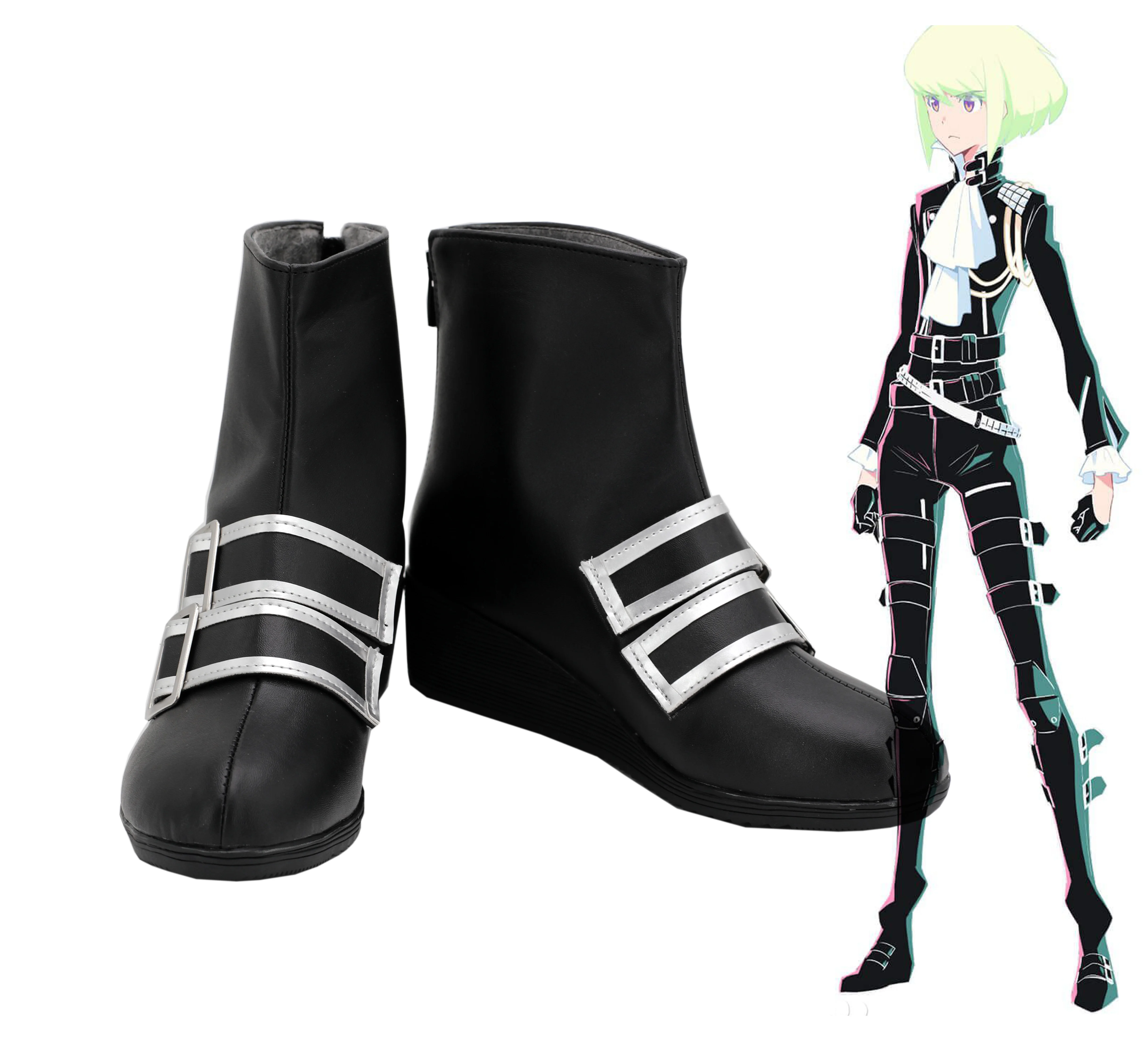 

PROMARE Lio Fotia Cosplay Boots Black Shoes Custom Made Any Size Halloween Cosplay Costumes