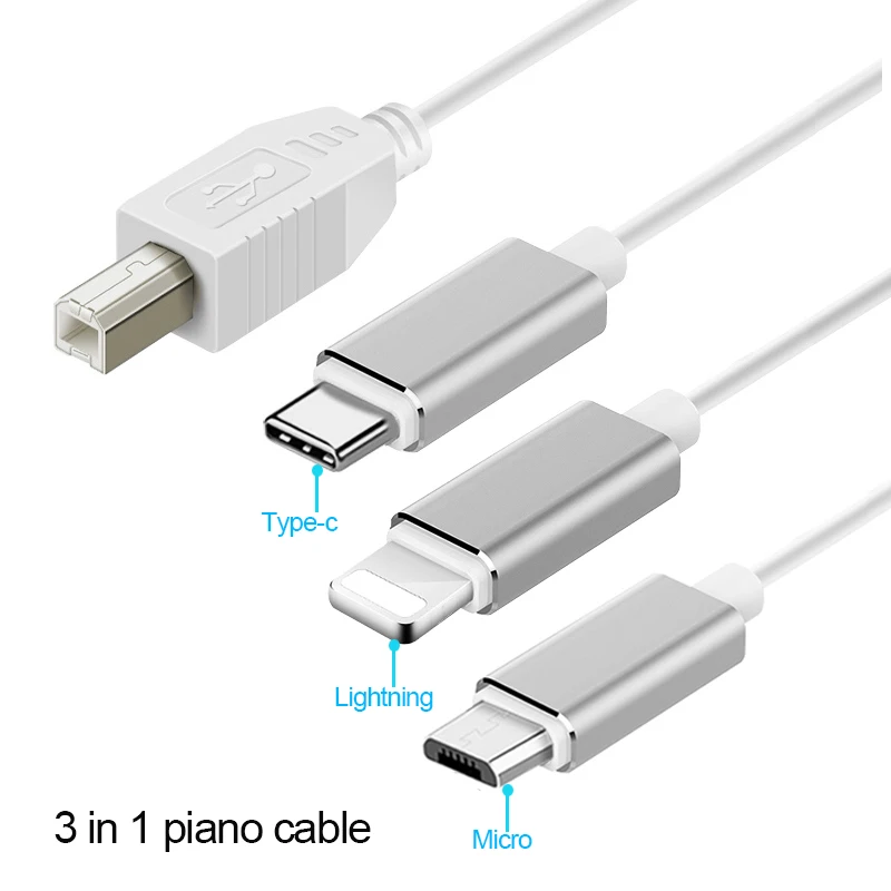 3 в 1 кабель OTG piano для IPhone на MIDI USB приборную клавиатуру адаптер фотоэлектрического