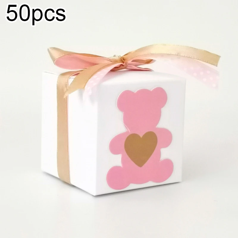 50Pcs Kraft Paper Rustic Wedding Favour Gift Boxes Sweet Candy Box For Guest Kit | Дом и сад
