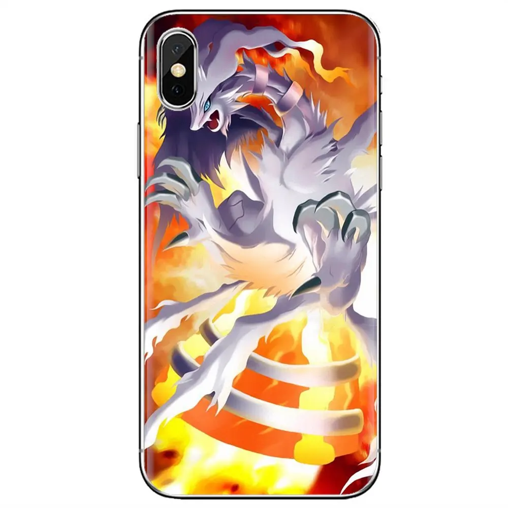 Черный легендарный чехол Reshiram для iPhone 11 Pro 4 4S 5 5S SE 5C 6 6S 7 8 X XR XS Plus Max iPod Touch мягкий