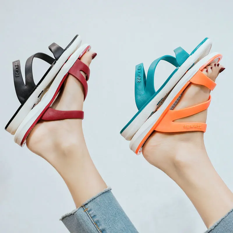 Новинка женские летние уличные римские шлепанцы модные Нескользящие