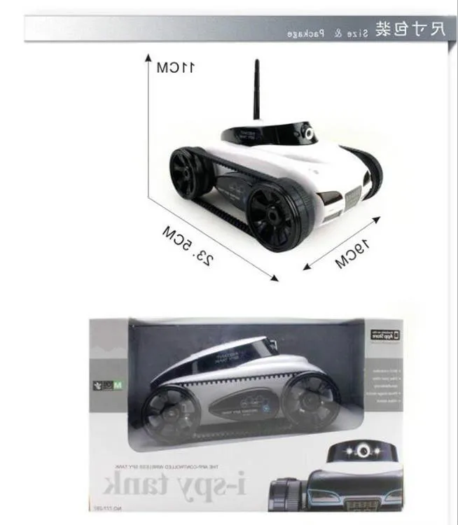 Радиоуправляемый Танк I-Spy tank 777-287, МП камера, WiFi, IOS, Android, робот-телефон, управляемая светодиодная машина, радиоуправляемый робот, боевые танки, приложение, игрушка с дистанционным управлением