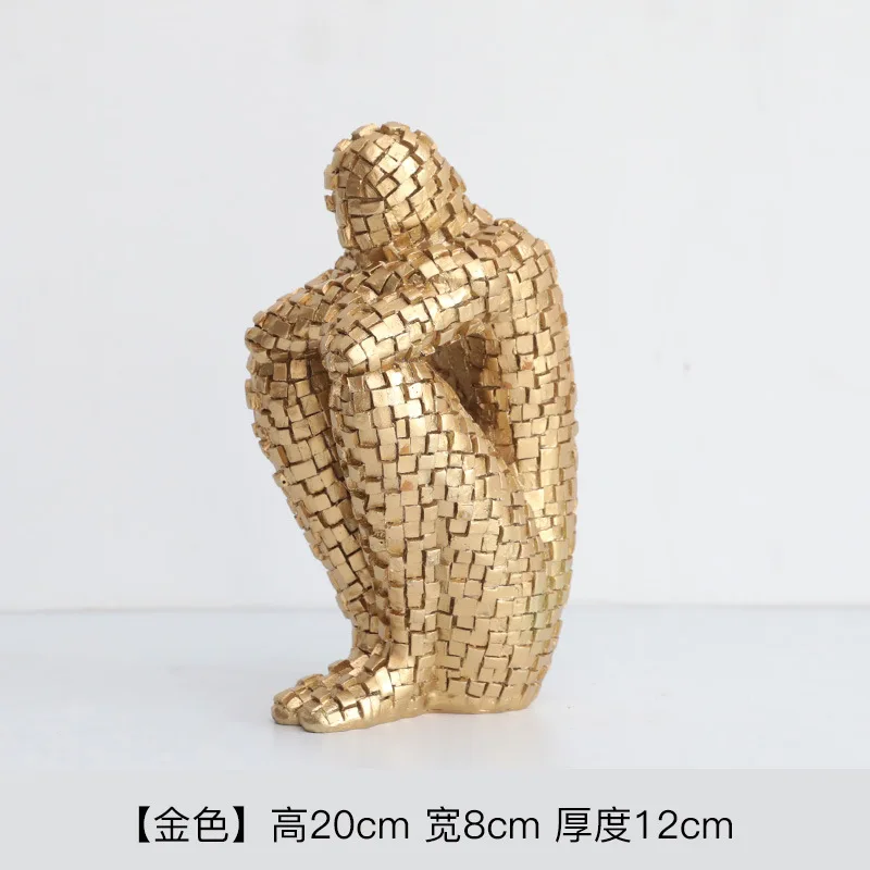 Скульптура из смолы украшение абстрактная статуя офисный винтажный домашний