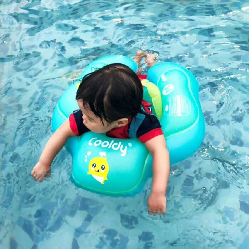 

Inflatable baby lying ring, green thickened children swimming professional learning to swim lying ring