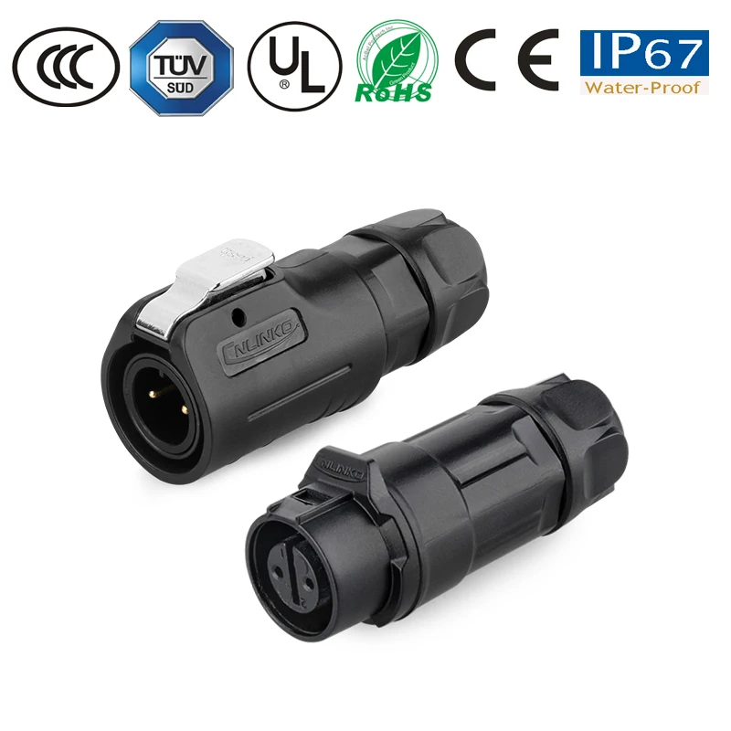 Водонепроницаемый соединительный кабель с разъемом кабеля провода Мужской