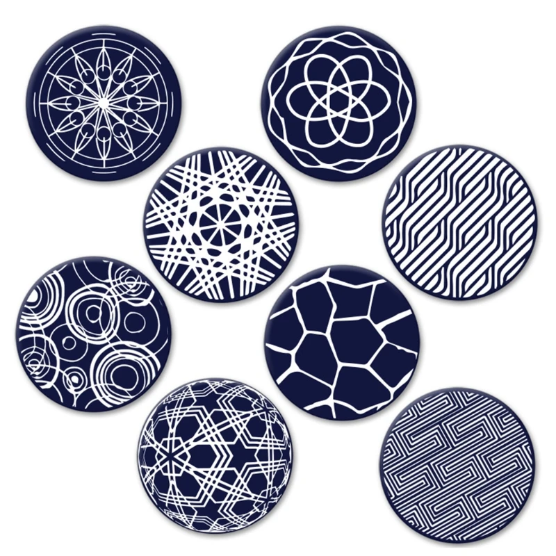 

Creative Round Shape Coaster Ins Style Insulation Table Mats with Non-slip Bowl Mat Household Thickening 2 Colors Choose