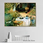 Завтрак Клод Моне знаменитые старые постеры импрессиониста Художественная Картина на холсте Печать дома настенное украшение искусство без рамки