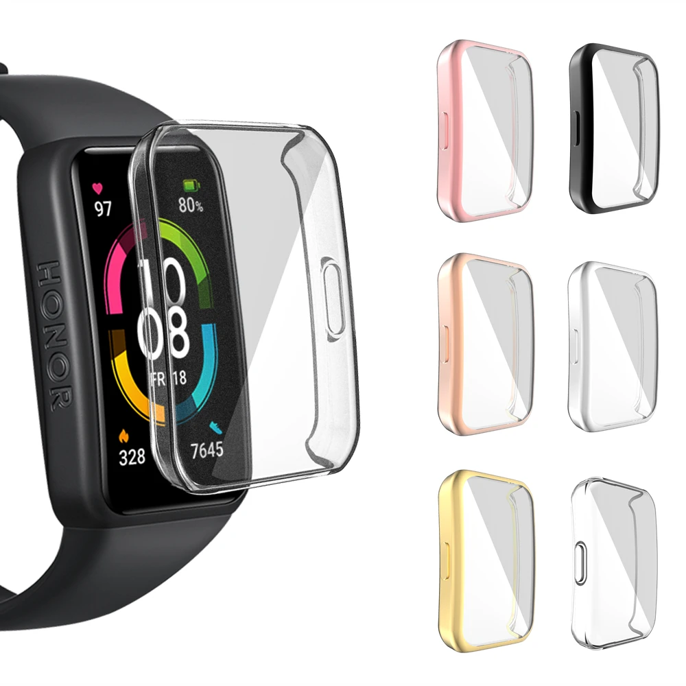 Чехол для часов Honor Band 6 Мягкий защитный чехол из ТПУ Huawei защитные чехлы на весь