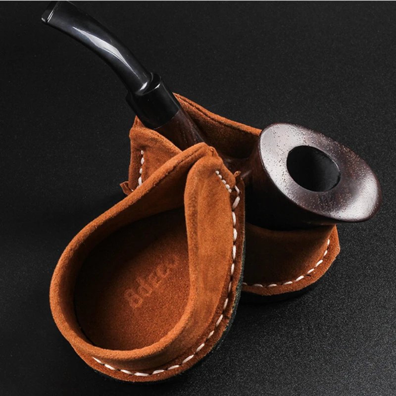 

Pipe Holder Portable Pipes Rack Holders Cowhide Tobacco Smoking Pipe Stand/Holder Tool Accessories Fashion Hugh Quality 2021