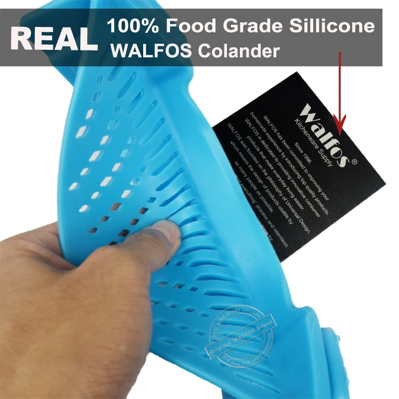 WALFOS пищевой силикон кастрюля чаша воронка ситечко кухонные ситечки для риса
