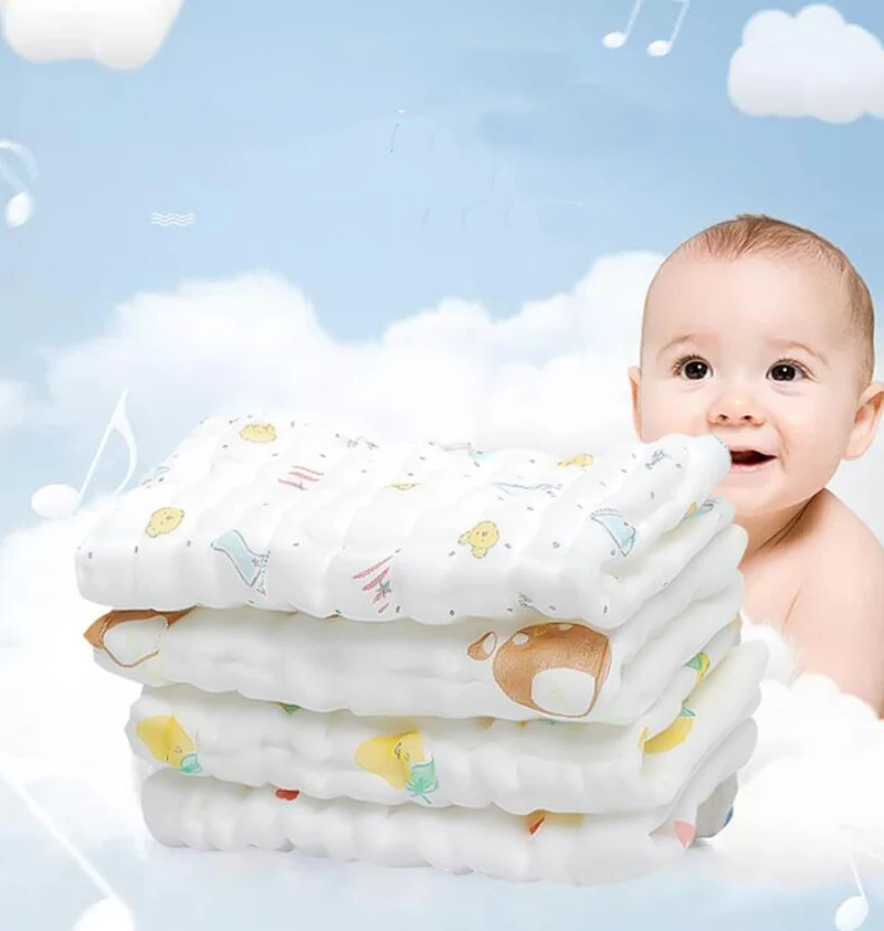 6/шт шестислойное газовое слюнявчик полотенце детское Хлопковое для