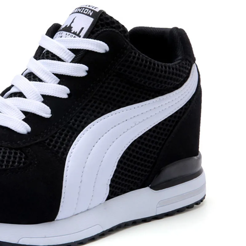 Женские кроссовки на танкетке LIN KING уличные с высоким верхом толстой подошве со