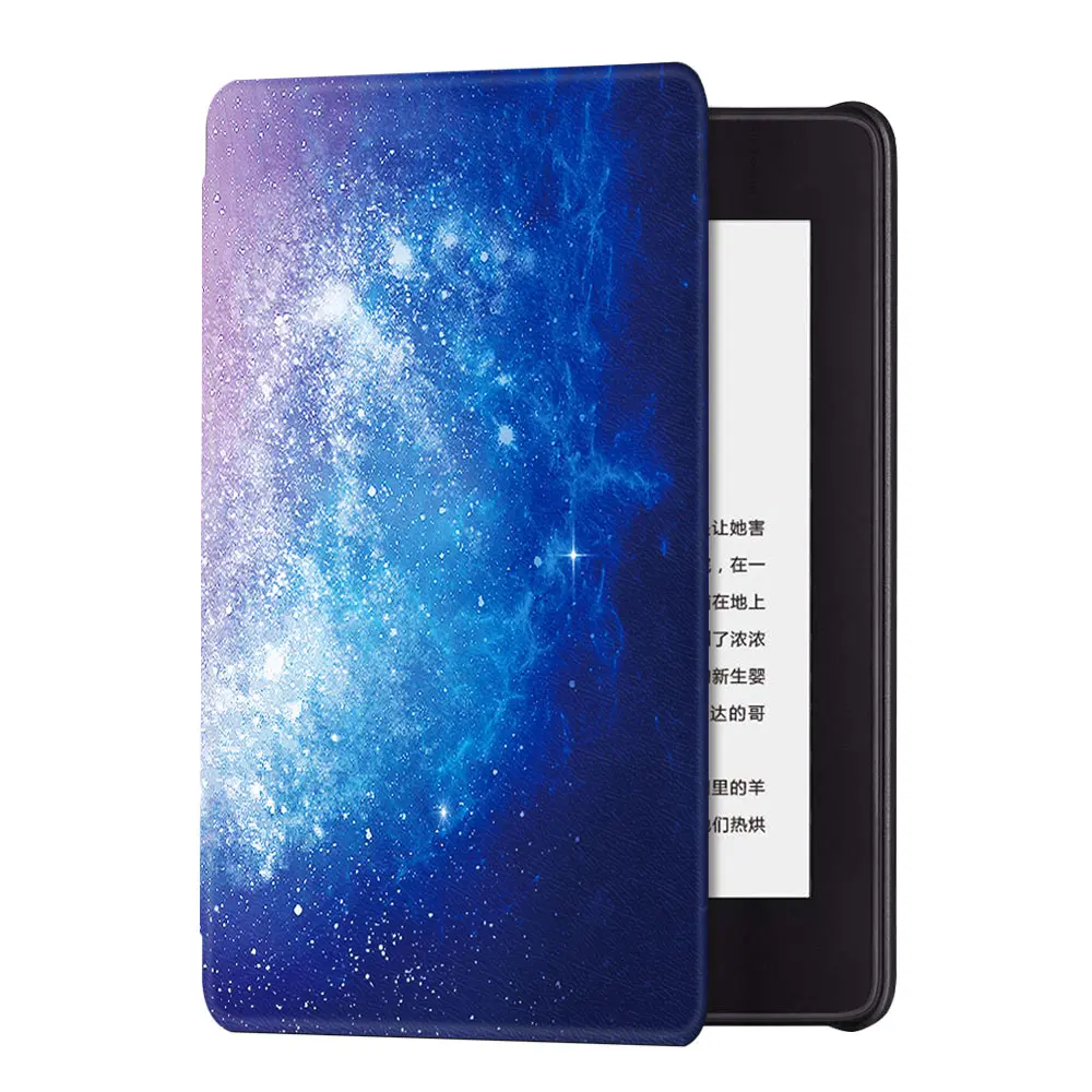 Galaxy Умный чехол-Обложка BOZHUORUI для Amazon New Kindle Paperwhite 4 eReader(10 поколение выпущено) Магнитный Ультратонкий чехол - Цвет: Galaxy