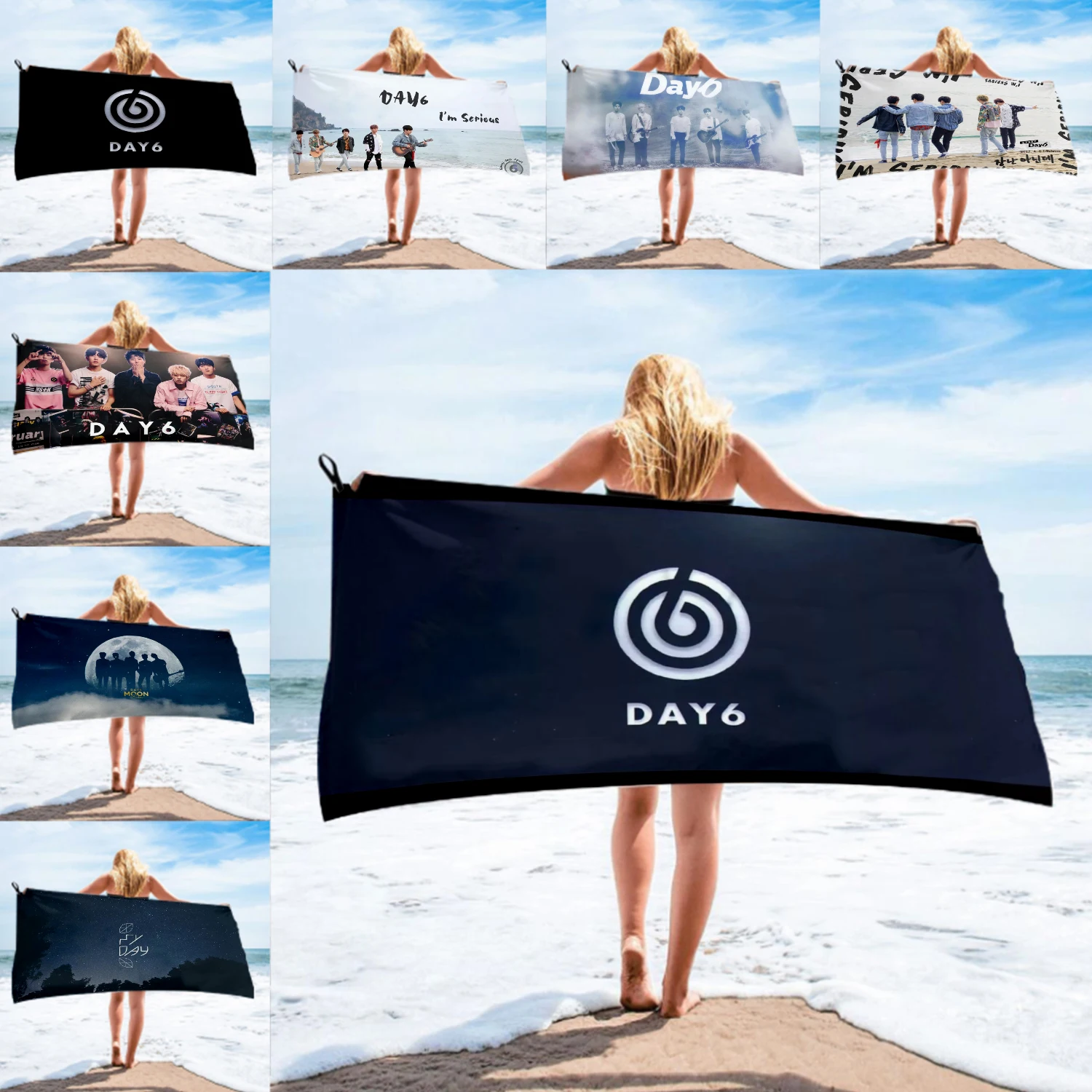 Банное полотенце из микрофибры kpop day6 пляжное женская шелковая длинная юбка с