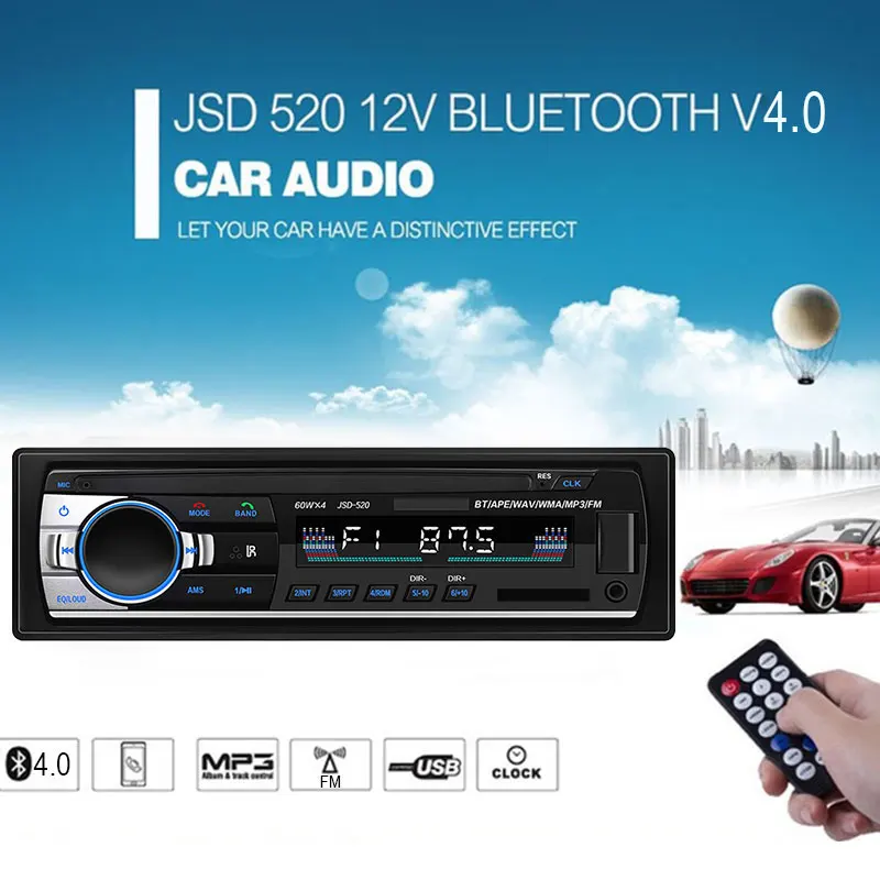 Автомобильный mp3-радиоплеер Bluetooth для Fm-модулятора TF-карта AUX запись/копирование