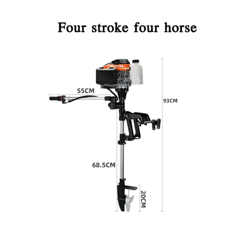 

1PC Outboard 2 Stroke/4 Stroke Marine Engine Propeller Gasoline Powered Marine Propeller Fishing Boat Motor Kayak Artifact