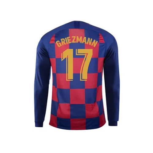 / Messi Camiseta, модная мужская одежда, футболка Griezmann, S-2XL, Barcaed de Jong Home, топы с длинными рукавами, Джерси - Цвет: 1920 Away Custom