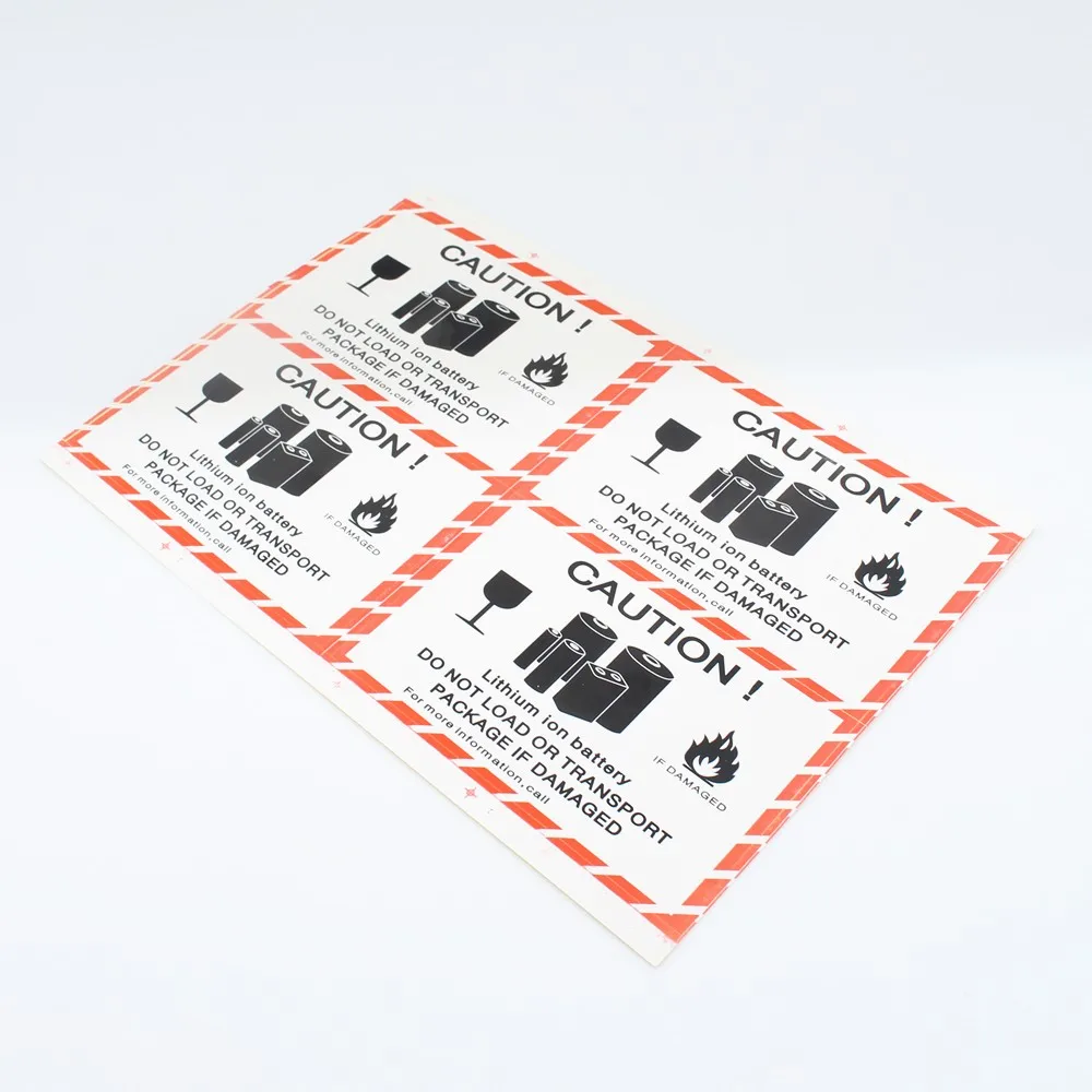 

400 шт./партия, самоклеящиеся наклейки на литий-ионные батарейки, 5,5 Х9 см