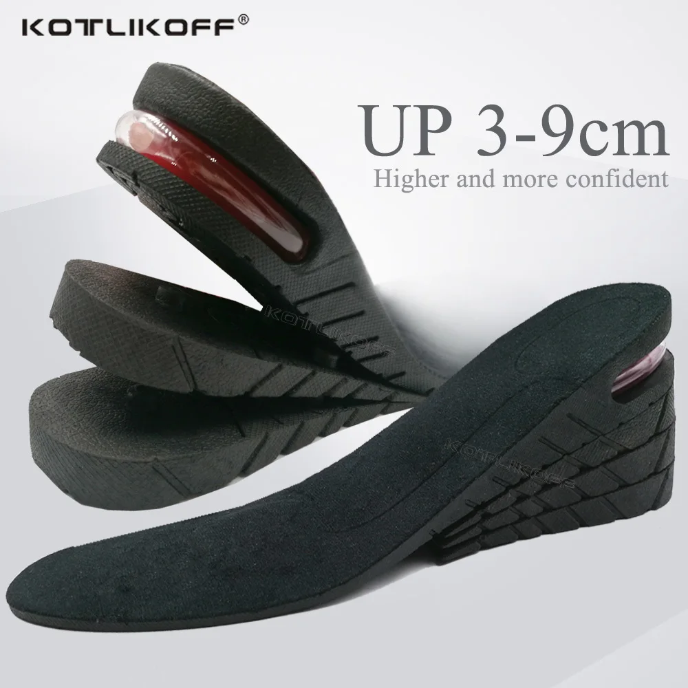 KOTLIKOFF 3-9 см, увеличивающая рост, стелька, подстилка, регулируемая высота, подтяжка обуви, вставка на пятке, высокая поддержка, впитывающая подкладка для ног